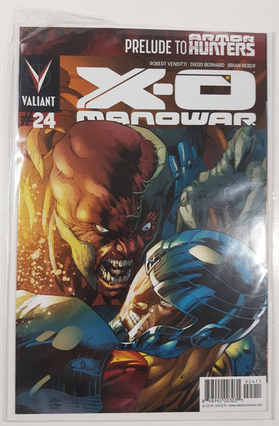 Valiant #24 X-O Manowar Prelude To Armor Hunters Comic Book On Board In Bag