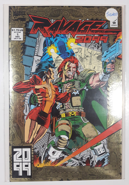 December 1992 Marvel Comics Ravage 2099 #1 Comic Book On Board in Bag Signed by Paul Ryan