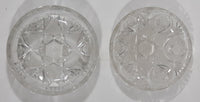 Vintage 5" Wide Star Pattern Leaded Crystal Glass Candy Dish with Lid