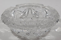 Vintage 5 1/4" Wide Star Pattern Lead Crystal Glass Ash Tray