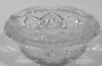 Vintage 5 1/4" Wide Star Pattern Lead Crystal Glass Ash Tray