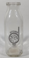 Vintage Dutchmen Dairy 7 1/2" Tall Glass Milk Bottle Sicamous BC Canada