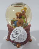 Disney Store Exclusive Fairies Tinkerbell Sitting On Spools of Thread 3 1/2" Tall Miniature Footed Resin Snow Globe with Tag