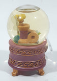 Disney Store Exclusive Fairies Tinkerbell Sitting On Spools of Thread 3 1/2" Tall Miniature Footed Resin Snow Globe with Tag