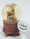 Disney Store Exclusive Fairies Tinkerbell Sitting On Spools of Thread 3 1/2" Tall Miniature Footed Resin Snow Globe with Tag