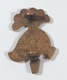 Vintage Spartan Soldier Armor Helmet Shaped 1/2" x 7/8" Bronze Tone Hat Cap Shoulder Badge Military Insignia