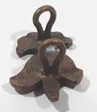 Vintage Spartan Soldier Armor Helmet Shaped 1/2" x 7/8" Bronze Tone Hat Cap Shoulder Badge Military Insignia
