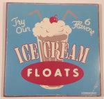 Vintage Style Schoenberg Sign Art Ice Cream Floats Try Our 6 Flavor 9 1/2" x 9 1/2" Wood Sign