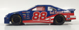 1995 Racing Champions NASCAR #88 Dale Jarrett Ford Thunderbird Blue Ford Quality Care Red Carpet Lease 1/24 Scale Die Cast Toy Car Vehicle