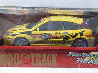 Motor Max Road & Track Factory Tuner Ford Focus SVT ZX3 Yellow 1:18 Scale Die Cast Toy Car Vehicle New in Box