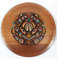 Panorama Products "Story of the Frog" Pacific North West Aboriginal Art Handcrafted 13 7/8" Round Western Red Cedar Wood Plaque