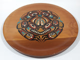 Panorama Products "Story of the Frog" Pacific North West Aboriginal Art Handcrafted 13 7/8" Round Western Red Cedar Wood Plaque