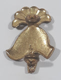 Vintage Spartan Soldier Armor Helmet Shaped 1/2" x 7/8" Bronze Tone Hat Cap Shoulder Badge Military Insignia