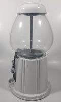 Vintage Continental Gumball Machine Candy Dispenser 11" Tall Metal Coin Bank with Glass Globe Rare White Version