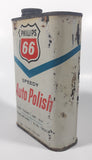 Vintage Phillips 66 Speedy Auto Polish White 6 1/4" Tall Metal Can