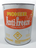 Rare Vintage Pioneer Grain Company Anti-Freeze Ethylene Glycol Base 1 Gal 4.55L 8 1/8" Tall Metal Coolant Can Regina Winnipeg Calgary