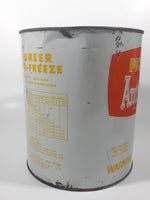 Rare Vintage Pioneer Grain Company Anti-Freeze Ethylene Glycol Base 1 Gal 4.55L 8 1/8" Tall Metal Coolant Can Regina Winnipeg Calgary