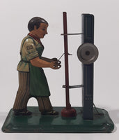 Rare Antique 1940s Machinist Shop Worker Tin Metal Toy Made in Germany U.S. Zone