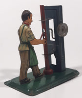 Rare Antique 1940s Machinist Shop Worker Tin Metal Toy Made in Germany U.S. Zone