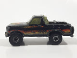 1982 Hot Wheels Ford Bronco Black Die Cast Toy Car SUV Vehicle Malaysia Busted Up