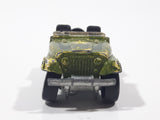 1989 Hot Wheels Automatic Color Racers Jeep CJ-7 Olive Green Die Cast Toy Car Vehicle