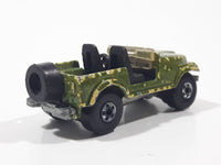 1989 Hot Wheels Automatic Color Racers Jeep CJ-7 Olive Green Die Cast Toy Car Vehicle