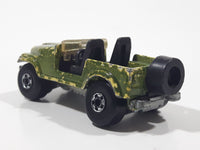 1989 Hot Wheels Automatic Color Racers Jeep CJ-7 Olive Green Die Cast Toy Car Vehicle