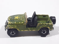 1989 Hot Wheels Automatic Color Racers Jeep CJ-7 Olive Green Die Cast Toy Car Vehicle