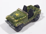 1989 Hot Wheels Automatic Color Racers Jeep CJ-7 Olive Green Die Cast Toy Car Vehicle