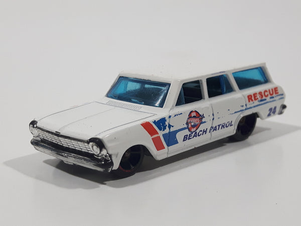 2017 Hot Wheels Surf's Up '64 Chevy Nova Station Wagon White Die Cast Toy Car Vehicle