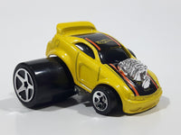 2004 Hot Wheels First Editions Fatbax 04 Mustang GT Yellow Die Cast Toy Car Vehicle