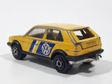 Vintage Majorette No. 235 VW Golf GTI Yellow 1/56 Scale Die Cast Toy Car Vehicle with Opening Rear Hatch