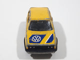 Vintage Majorette No. 235 VW Golf GTI Yellow 1/56 Scale Die Cast Toy Car Vehicle with Opening Rear Hatch