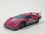 1988 Hot Wheels Color Changers Lamborghini Countach Pink Die Cast Toy Exotic Luxury Car Vehicle