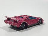 1988 Hot Wheels Color Changers Lamborghini Countach Pink Die Cast Toy Exotic Luxury Car Vehicle