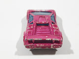 1988 Hot Wheels Color Changers Lamborghini Countach Pink Die Cast Toy Exotic Luxury Car Vehicle