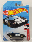 2019 Hot Wheels HW Rescue Lamborghini Countach Police Car Black Die Cast Toy Car Vehicle New in Package