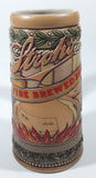 Vintage The Stroh Brewery Co. Ceramarte Brazil Heritage Series VI Stroh's Fire Brewed Beer 7 1/2" Tall Embossed Ceramic Beer Stein