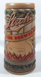 Vintage The Stroh Brewery Co. Ceramarte Brazil Heritage Series VI Stroh's Fire Brewed Beer 7 1/2" Tall Embossed Ceramic Beer Stein