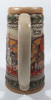 Vintage The Stroh Brewery Co. Ceramarte Brazil Heritage Series VI Stroh's Fire Brewed Beer 7 1/2" Tall Embossed Ceramic Beer Stein