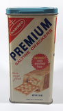 Vintage 1960s Nabisco Premium Saltine Crackers 9 1/2" Tall Tin Metal Container