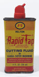 Vintage Relton Rapid Tap Cutting Fluid For Easier Faster Machining Yellow 4 Fl. Oz. 118 ml 4 7/8" Tall Tin Metal Container Empty