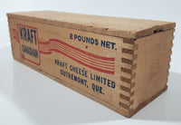 Antique 1950s Kraft Cheese Limited Outremont, Que. Kraft Canadian Cheese 2 Pounds Net Wood Box