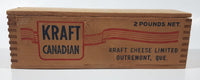 Antique 1950s Kraft Cheese Limited Outremont, Que. Kraft Canadian Cheese 2 Pounds Net Wood Box