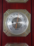 Vintage Thermor Thermometer Barometer Hygrometer Wood Cased Weather Station Made in Japan