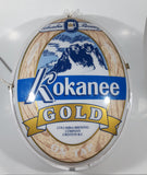 Vintage Columbia Brewery Kokanee Gold Beer On Tap 16" x 21" Double Sided Oval Shaped Light Up Bar Beer Store Sign