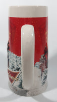 2013 Budweiser Holiday Stein Sights Of The Season 7" Tall Embossed Ceramic Beer Mug