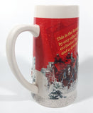 2013 Budweiser Holiday Stein Sights Of The Season 7" Tall Embossed Ceramic Beer Mug