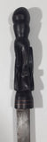 Vintage North African Warrior Hand Carved 9 3/4" Figural Tribal Knife Dagger with Wooden Sheath