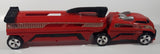 2002 Mattel Hot Wheels Semi Truck Auto Hauler Carrying Case Red 20 1/2" Long Plastic Die Cast Toy Car Vehicle